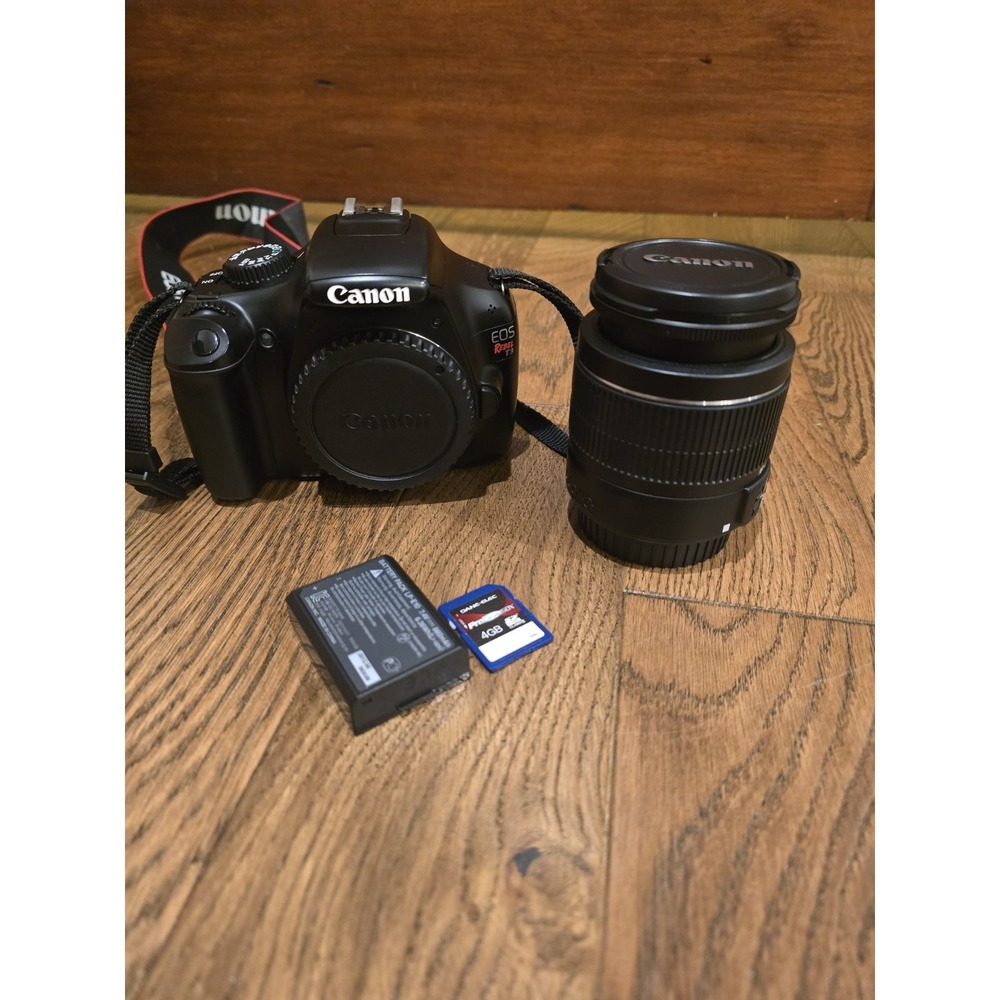 Canon EOS Rebel T3 DSLR Camera Kit w/ EF-S 18-55mm Lens, Battery, SD Card